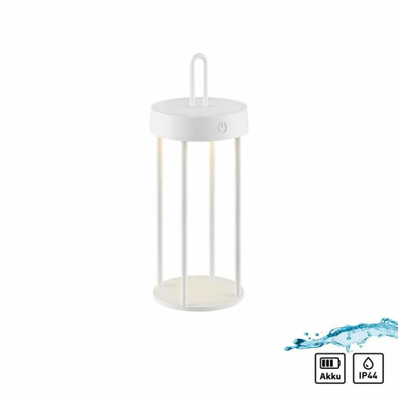 Luminaires Leuchten Direkt ANSELM Lampe à poser LED Blanc, 1 lumière