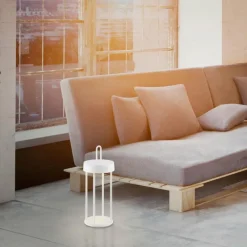 Luminaires Leuchten Direkt ANSELM Lampe à poser LED Blanc, 1 lumière