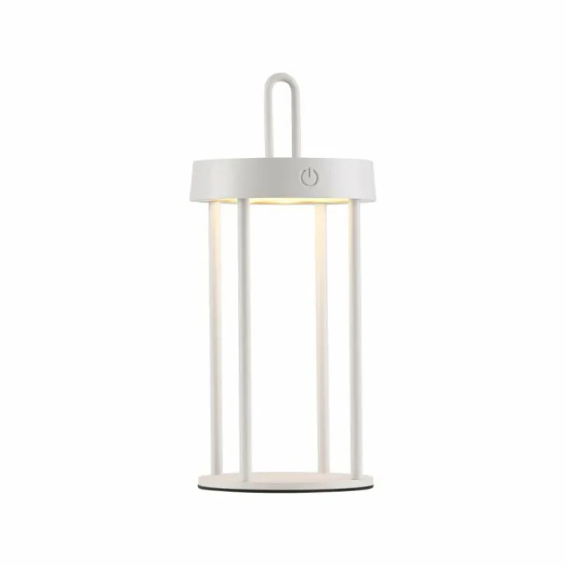 Luminaires Leuchten Direkt ANSELM Lampe à poser LED Blanc, 1 lumière