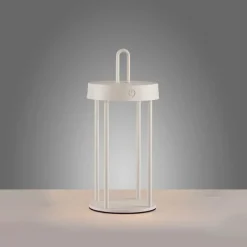 Luminaires Leuchten Direkt ANSELM Lampe à poser LED Blanc, 1 lumière