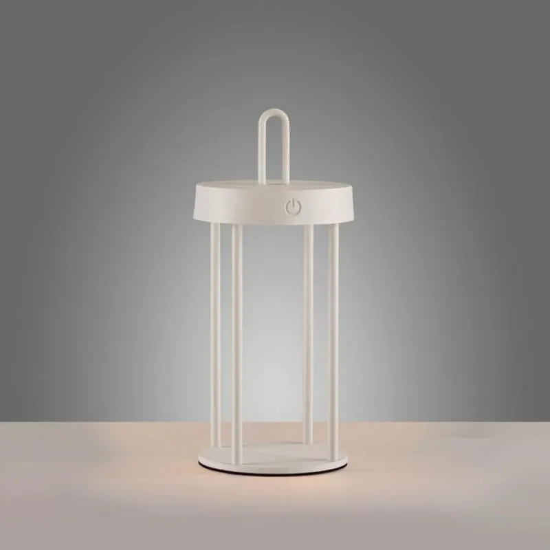 Luminaires Leuchten Direkt ANSELM Lampe à poser LED Blanc, 1 lumière