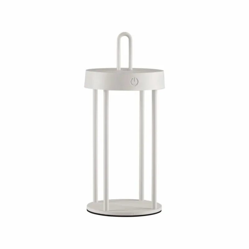 Luminaires Leuchten Direkt ANSELM Lampe à poser LED Blanc, 1 lumière