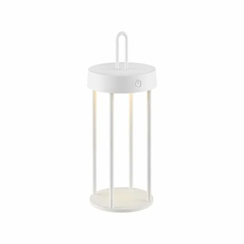 Luminaires Leuchten Direkt ANSELM Lampe à poser LED Blanc, 1 lumière