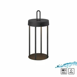 Luminaires Leuchten Direkt ANSELM Lampe à poser LED Noir, 1 lumière