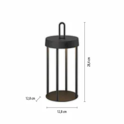 Luminaires Leuchten Direkt ANSELM Lampe à poser LED Noir, 1 lumière