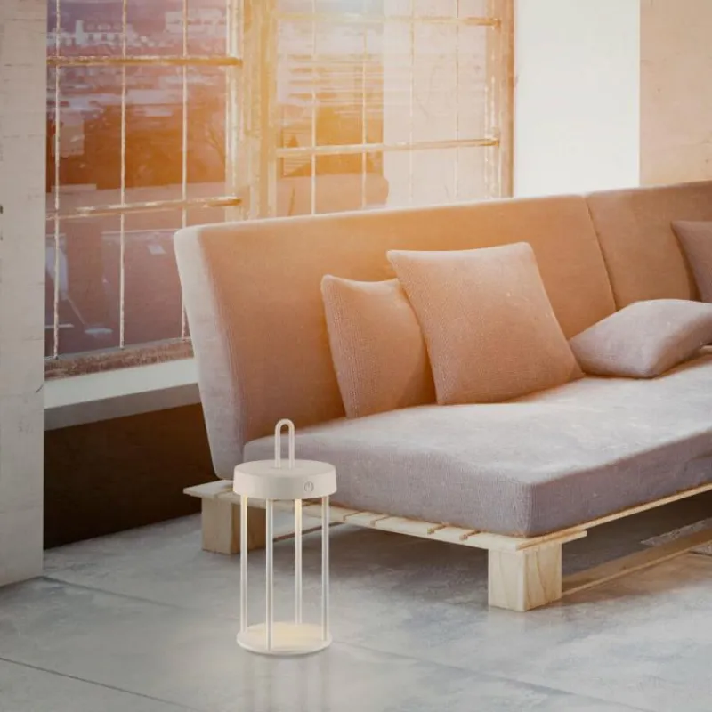 Luminaires Leuchten Direkt ANSELM Lampe à poser LED Gris, 1 lumière