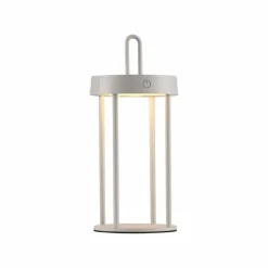 Luminaires Leuchten Direkt ANSELM Lampe à poser LED Gris, 1 lumière