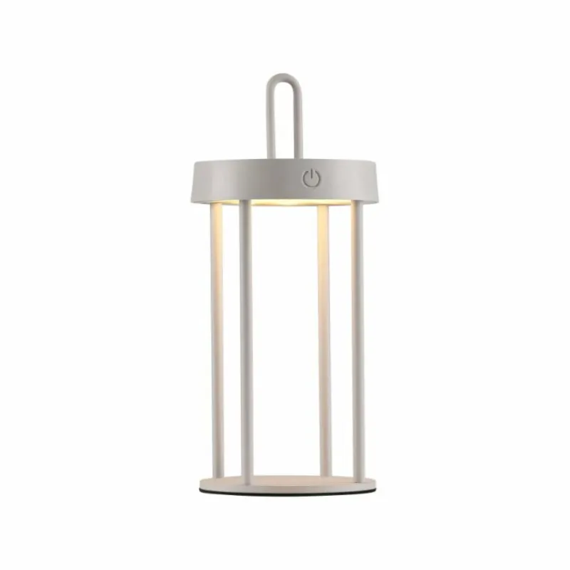 Luminaires Leuchten Direkt ANSELM Lampe à poser LED Gris, 1 lumière