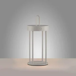 Luminaires Leuchten Direkt ANSELM Lampe à poser LED Gris, 1 lumière