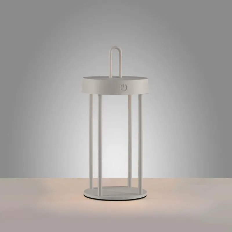 Luminaires Leuchten Direkt ANSELM Lampe à poser LED Gris, 1 lumière