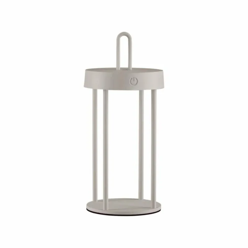 Luminaires Leuchten Direkt ANSELM Lampe à poser LED Gris, 1 lumière