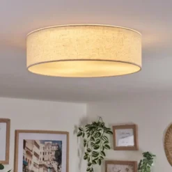 Lampes En Tissu-hofstein Antillo Plafonnier Blanc, 3 lumières