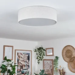 Lampes En Tissu-hofstein Antillo Plafonnier Blanc, 3 lumières