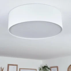 Lampes En Tissu-hofstein Antillo Plafonnier Blanc, 3 lumières