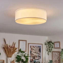Lampes En Tissu-hofstein Antillo Plafonnier Blanc, 3 lumières