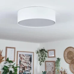 Lampes En Tissu-hofstein Antillo Plafonnier Blanc, 3 lumières