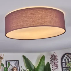 Lampes En Tissu-hofstein Antillo Plafonnier Brun, Blanc, 3 lumières