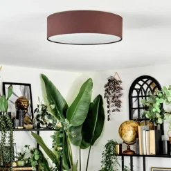 Lampes En Tissu-hofstein Antillo Plafonnier Brun, Blanc, 3 lumières