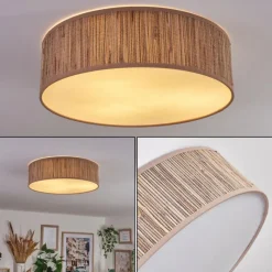 Lampes En Tissu-hofstein Antillo Plafonnier Nickel mat, 3 lumières