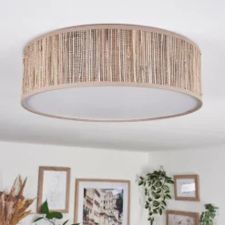 Lampes En Tissu-hofstein Antillo Plafonnier Nickel mat, 3 lumières