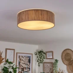 Lampes En Tissu-hofstein Antillo Plafonnier Nickel mat, 3 lumières