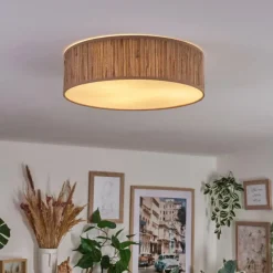Lampes En Tissu-hofstein Antillo Plafonnier Nickel mat, 3 lumières