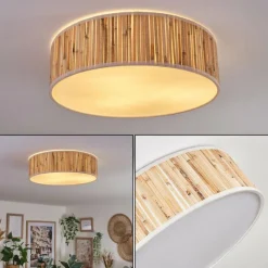 Lampes En Tissu-hofstein Antillo Plafonnier Nickel mat, 3 lumières