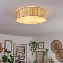 Lampes En Tissu-hofstein Antillo Plafonnier Nickel mat, 3 lumières