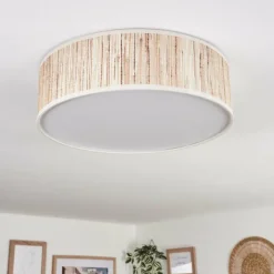 Lampes En Tissu-hofstein Antillo Plafonnier Nickel mat, 3 lumières