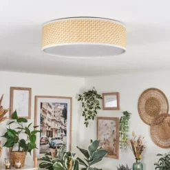 Lampes En Tissu-hofstein Antillo Plafonnier Nickel mat, 3 lumières