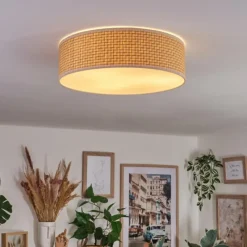 Lampes En Tissu-hofstein Antillo Plafonnier Nickel mat, 3 lumières