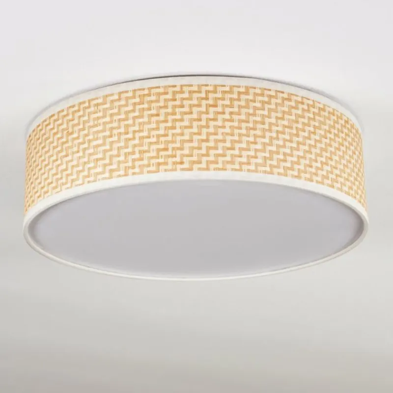 Lampes En Tissu-hofstein Antillo Plafonnier Nickel mat, 3 lumières