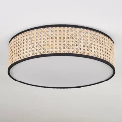 Lampes En Tissu-hofstein Antillo Plafonnier Nickel mat, 3 lumières
