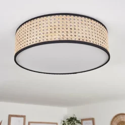Lampes En Tissu-hofstein Antillo Plafonnier Nickel mat, 3 lumières