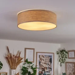 Lampes En Tissu-hofstein Antillo Plafonnier Nickel mat, 3 lumières