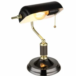 Lampes Dorées-Luminaires Globo Lighting ANTIQUE Lampe de banquier, Lampe à poser Or, Laiton