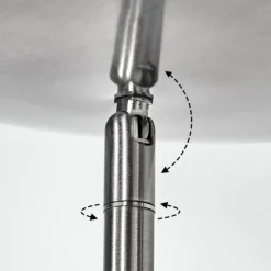 hofstein Antra Lampadaire LED Nickel mat, 1 lumière