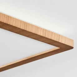 hofstein Antra Plafonnier, Panel LED Couleur bois, Blanc, 1 lumière