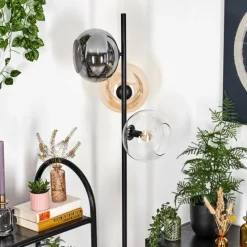 hofstein Apedo Lampadaire Ambre, Clair, Fumé, 3 lumières