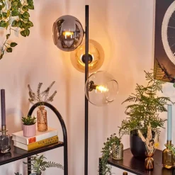 hofstein Apedo Lampadaire Ambre, Clair, Fumé, 3 lumières