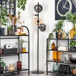 hofstein Apedo Lampadaire Ambre, Clair, Fumé, 4 lumières