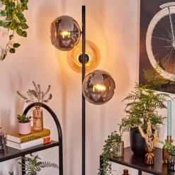 hofstein Apedo Lampadaire Ambre, Fumé, 3 lumières