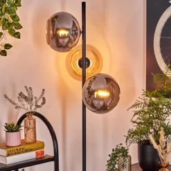 hofstein Apedo Lampadaire Ambre, Fumé, 3 lumières