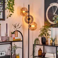 hofstein Apedo Lampadaire Ambre, Fumé, 3 lumières