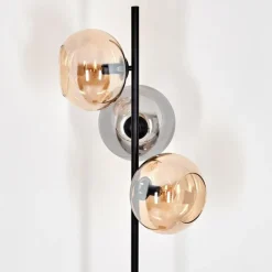 hofstein Apedo Lampadaire Ambre, Fumé, 3 lumières