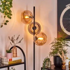 hofstein Apedo Lampadaire Ambre, Fumé, 3 lumières