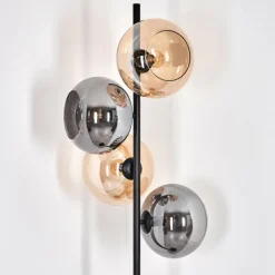 hofstein Apedo Lampadaire Ambre, Fumé, 4 lumières