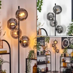 Suspension Verre Fumé-hofstein Apedo Lampadaire Fumé, 4 lumières