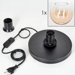 hofstein Apedo Lampe à poser Ambre, Clair, 1 lumière