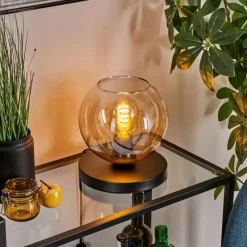 hofstein Apedo Lampe à poser Ambre, Clair, 1 lumière